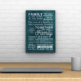 Words That Inspire Decoposter: Family Is the Heart of the Home